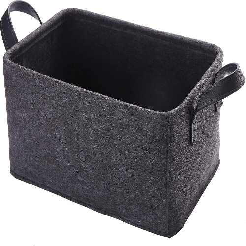 Dark grey wool Felt Storage Bin factory